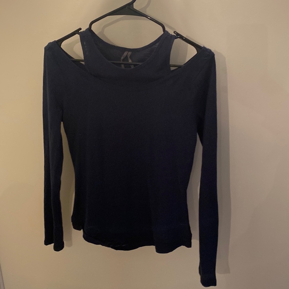 Dark navy blue long sleeve top size extra small from Anthropologie